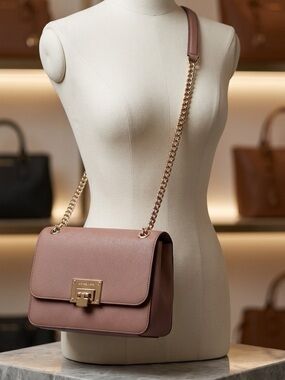Michael Kors Dusty Rose Shoulder Bag with Gold Hardware